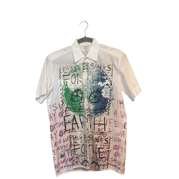 Snowmilk Other - Snowmilk Streetwear White Work Shirt Painted w/Original Snowmilk Design